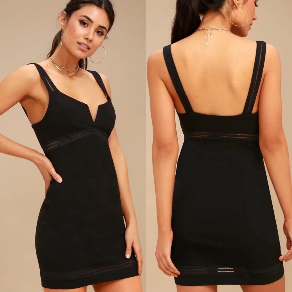 Free people simply be black bodycon dress‎